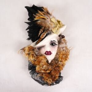 Unique Creations Lady Face Mask Woman Wall Hanging Art Decor Artwork Decoration